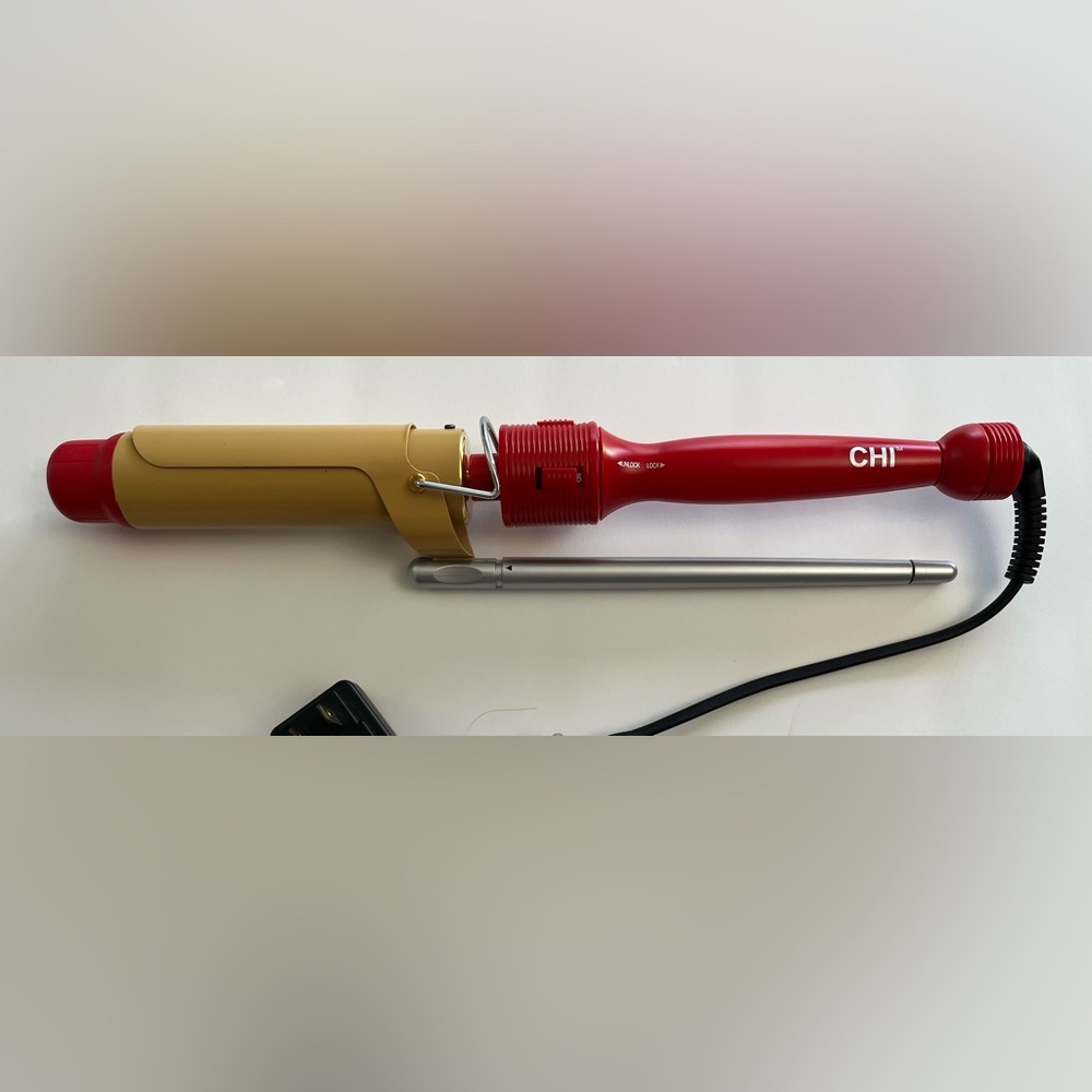 CHI Turbo 1.5” Ceramic Red and Gold Curling Iron